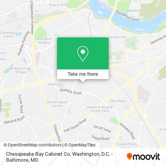 Chesapeake Bay Cabinet Co map