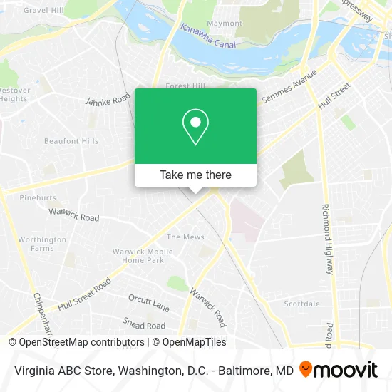 Virginia ABC Store map