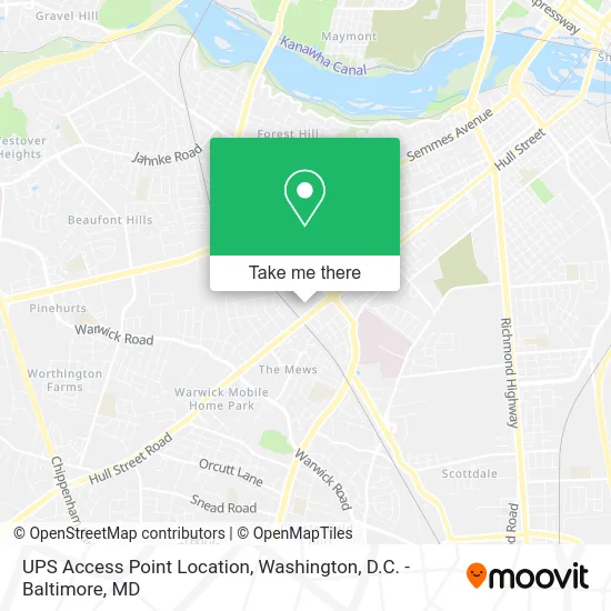 UPS Access Point Location map
