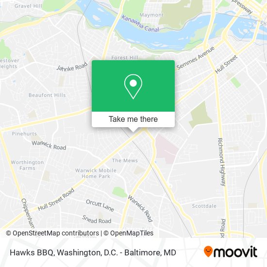 Hawks BBQ map