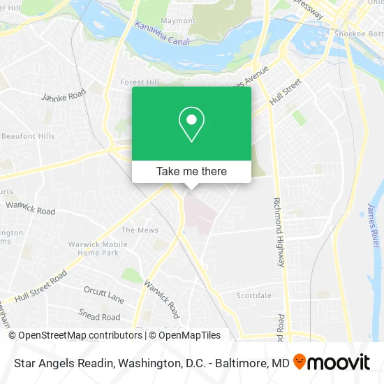 Star Angels Readin map