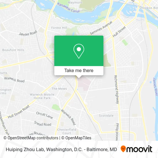 Huiping Zhou Lab map