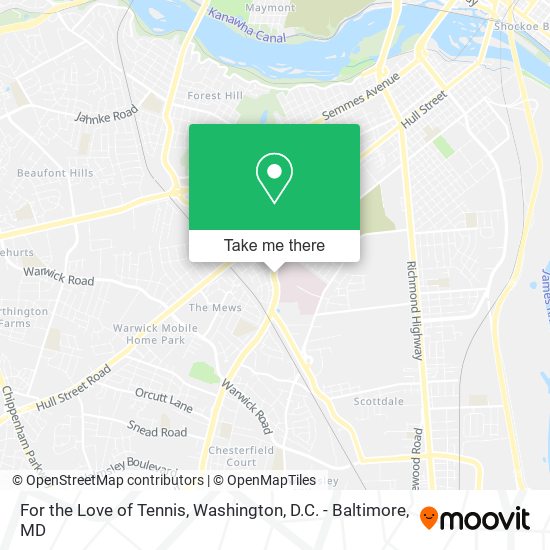 For the Love of Tennis map