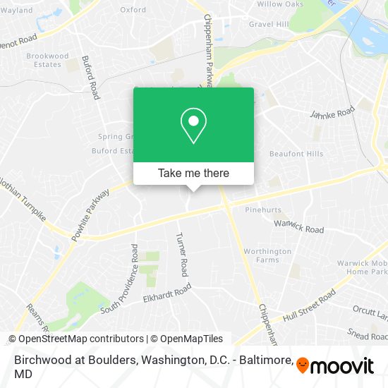 Birchwood at Boulders map