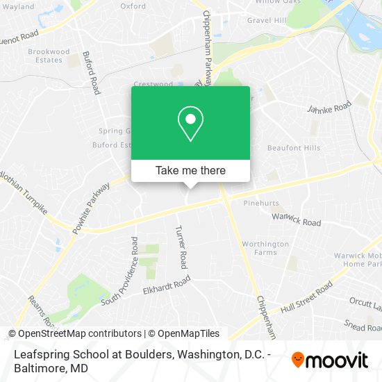 Leafspring School at Boulders map