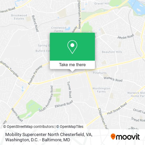 Mobility Supercenter North Chesterfield, VA map