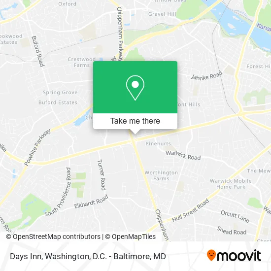 Days Inn map