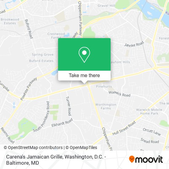 Carena's Jamaican Grille map