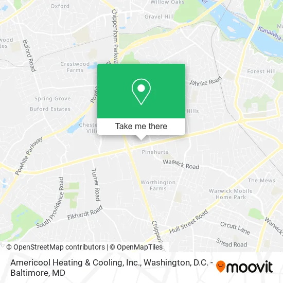 Americool Heating & Cooling, Inc. map