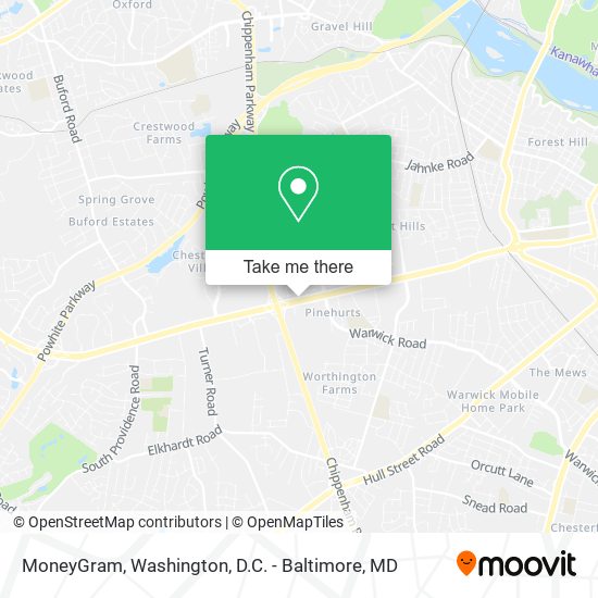 Mapa de MoneyGram