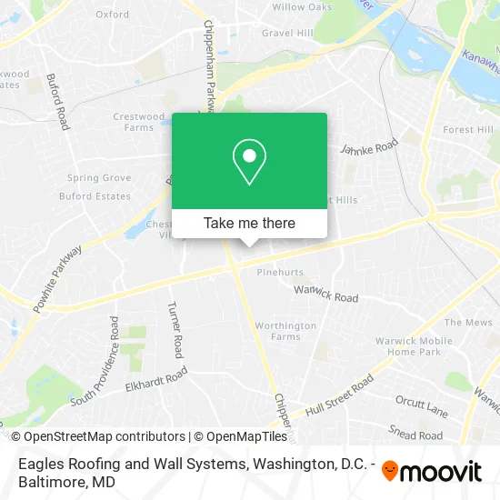 Eagles Roofing and Wall Systems map