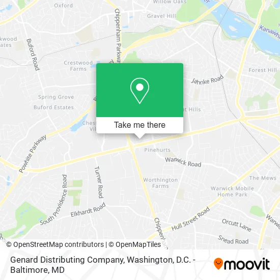 Genard Distributing Company map