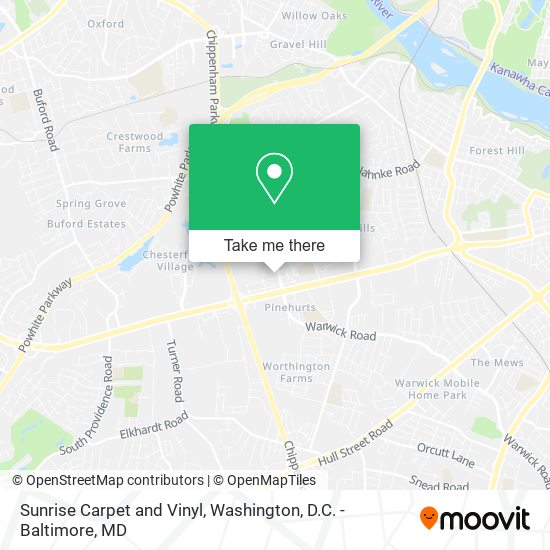 Sunrise Carpet and Vinyl map