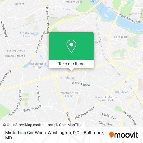 Mapa de Midlothian Car Wash