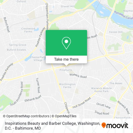 Mapa de Inspirations Beauty and Barber College