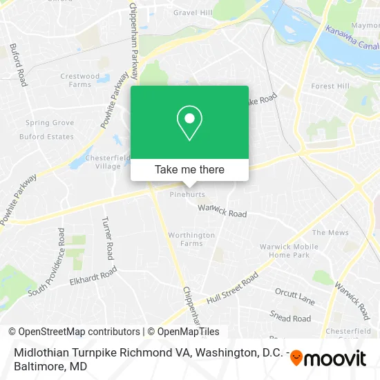 Midlothian Turnpike Richmond VA map