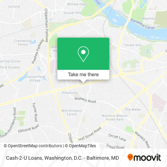 Cash-2-U Loans map