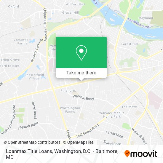 Mapa de Loanmax Title Loans