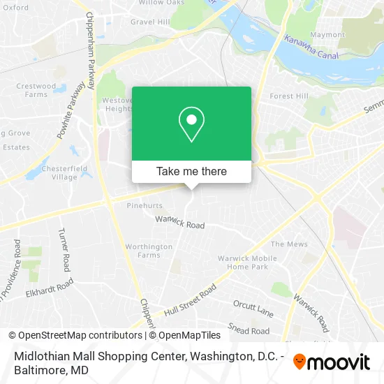 Mapa de Midlothian Mall Shopping Center