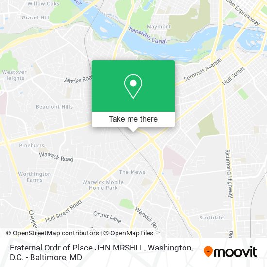 Mapa de Fraternal Ordr of Place JHN MRSHLL