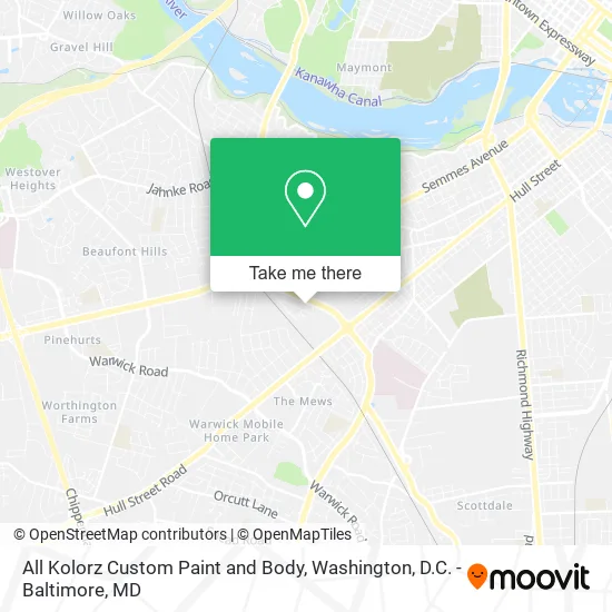 All Kolorz Custom Paint and Body map