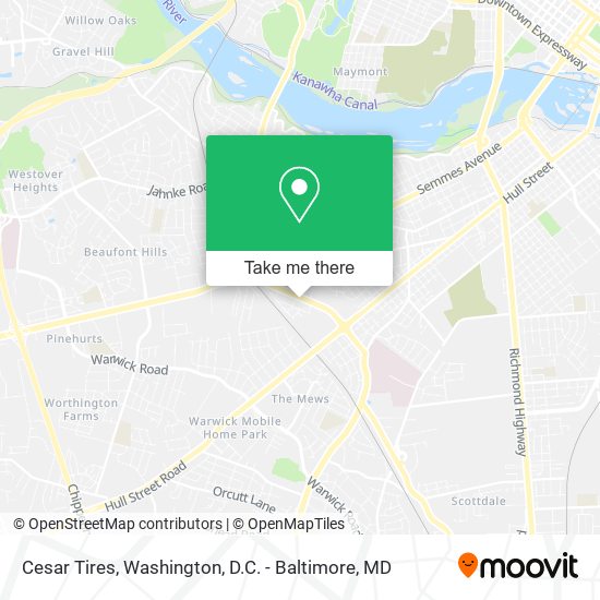 Cesar Tires map