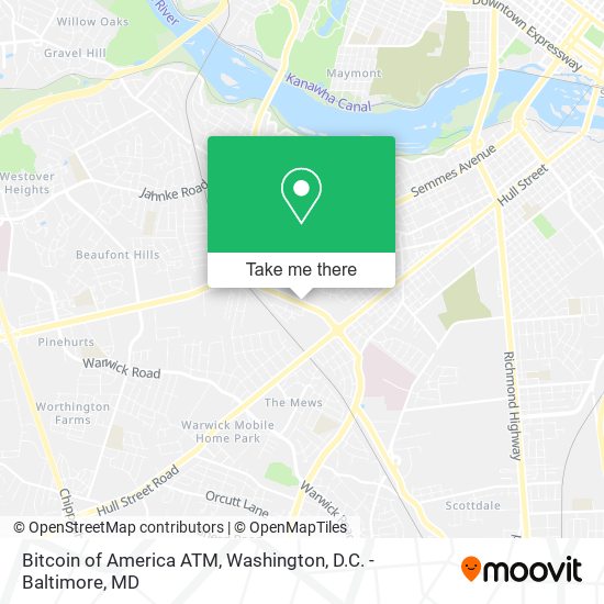 Bitcoin of America ATM map