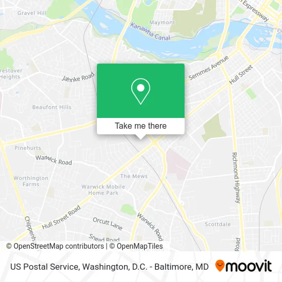 US Postal Service map