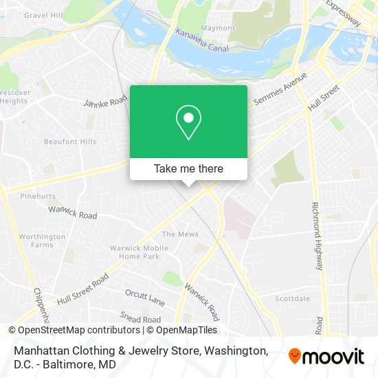 Mapa de Manhattan Clothing & Jewelry Store