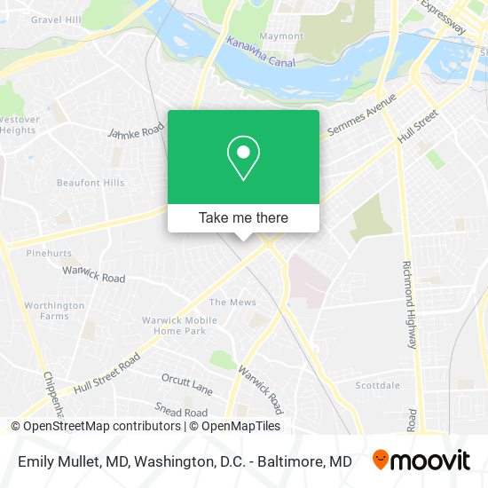 Emily Mullet, MD map