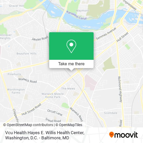 Vcu Health Hayes E. Willis Health Center map