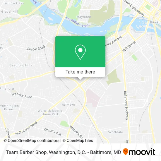 Team Barber Shop map