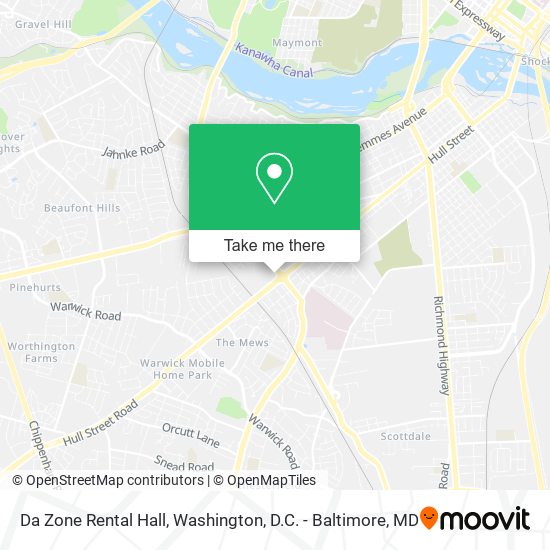 Mapa de Da Zone Rental Hall