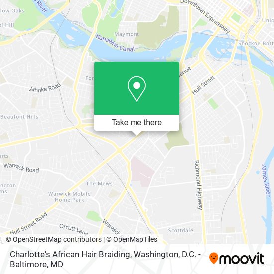 Mapa de Charlotte's African Hair Braiding