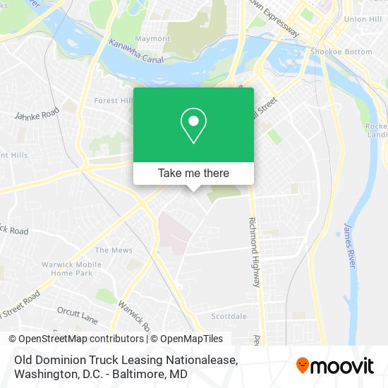 Old Dominion Truck Leasing Nationalease map