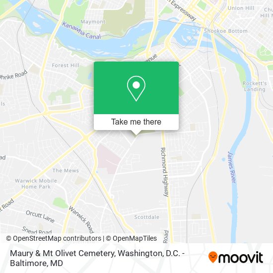 Mapa de Maury & Mt Olivet Cemetery