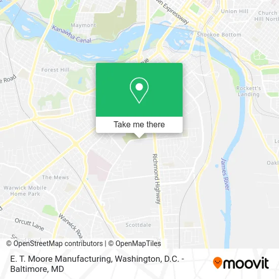 E. T. Moore Manufacturing map