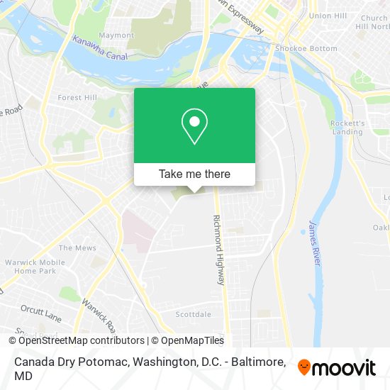 Canada Dry Potomac map