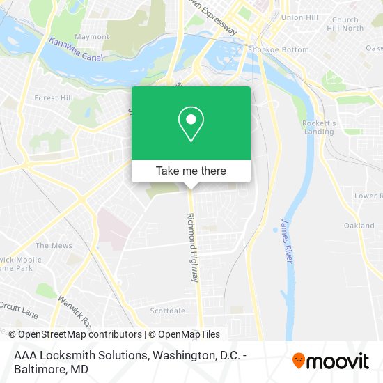 Mapa de AAA Locksmith Solutions