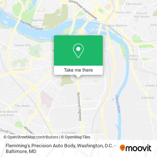 Flemming's Precision Auto Body map