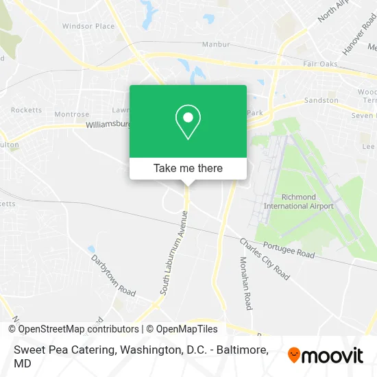 Sweet Pea Catering map