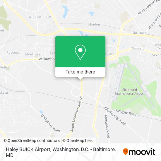 Haley BUICK Airport map