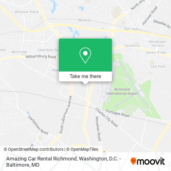 Amazing Car Rental Richmond map