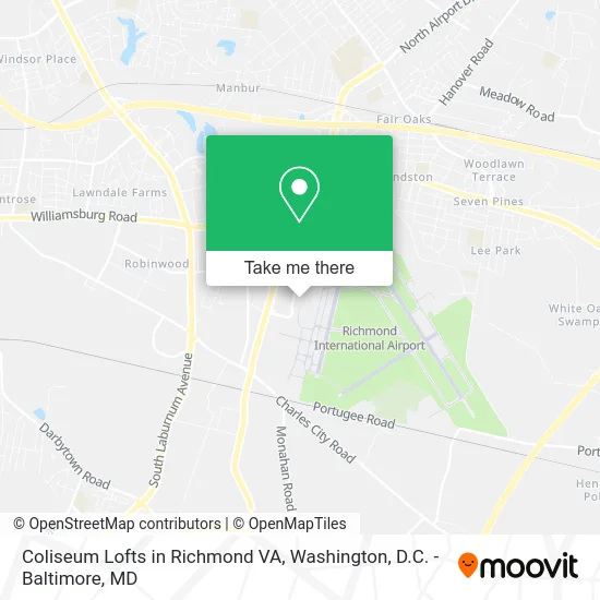 Coliseum Lofts in Richmond VA map