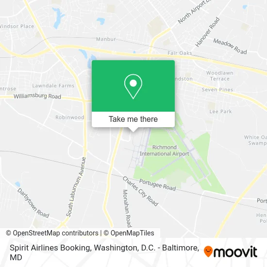 Spirit Airlines Booking map