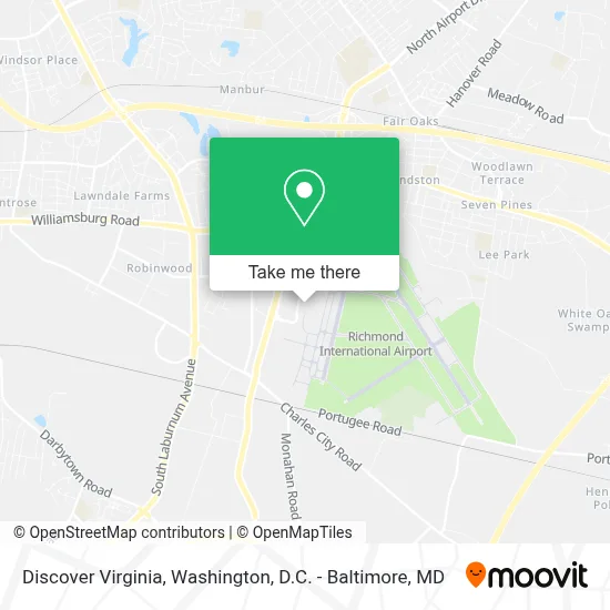 Discover Virginia map