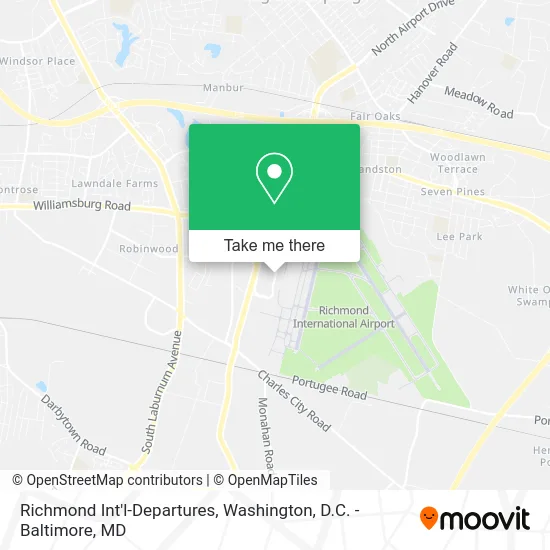 Richmond Int'l-Departures map