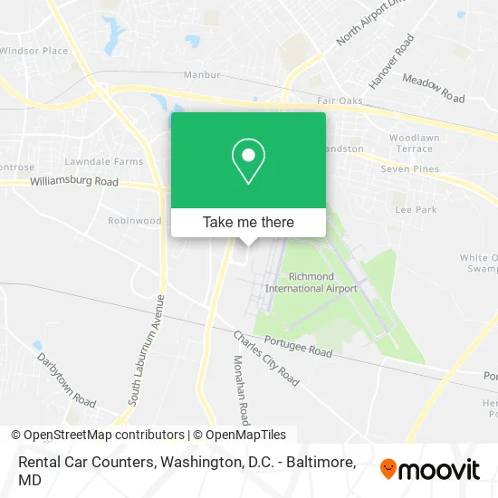 Rental Car Counters map