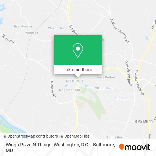 Wings Pizza N Things map