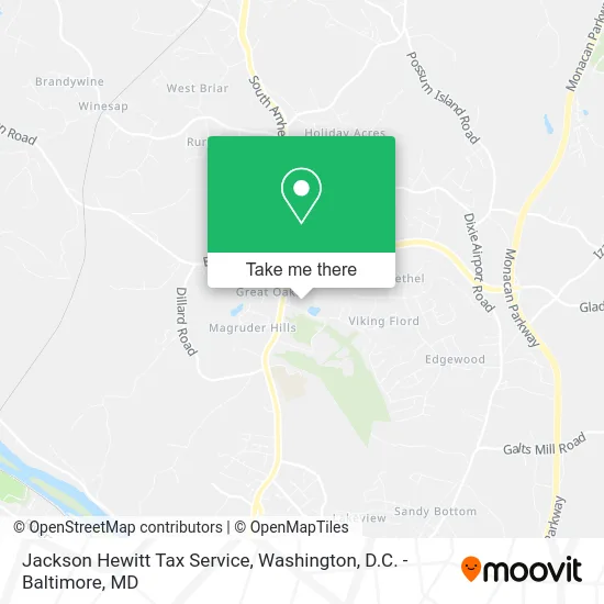 Jackson Hewitt Tax Service map